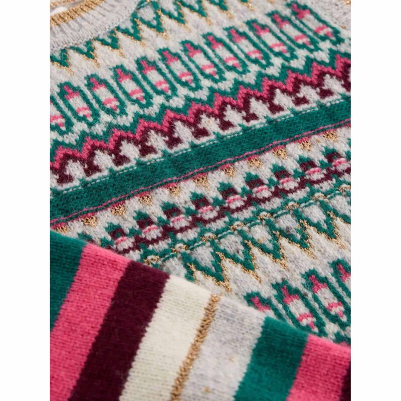 White Stuff Fay Sparkle Fairisle Tank image number 2